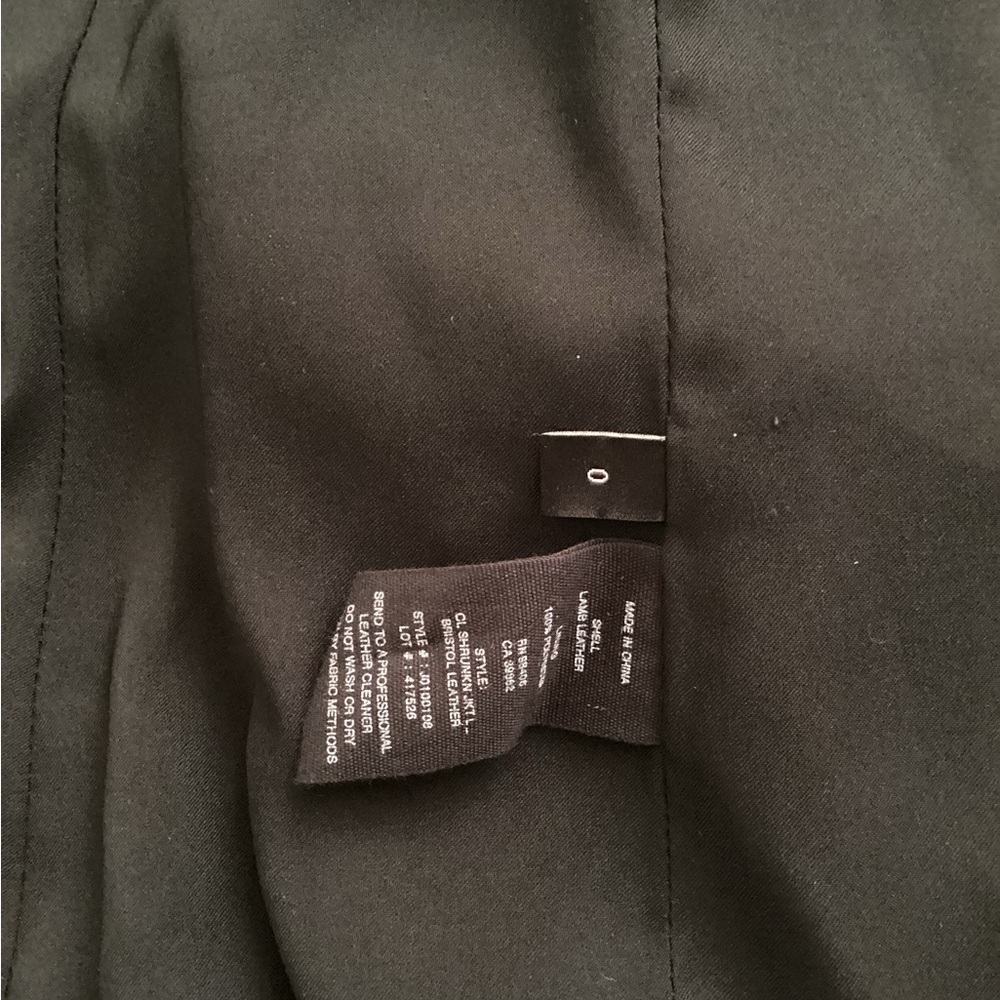 Theory Single breast Black Lamb Leather Blazer - Picture 3 of 3
